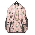 thumbnail image 3 of French Bulldog and Bone Pink Pattern Cute School Backpack Bag with Padded Back and Adjustable Shoulder Straps 16.9 X 12.6 X 5.9 Inches, 3 of 5