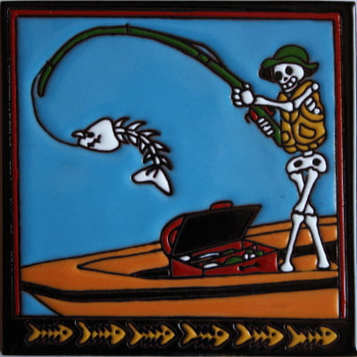 6x6 Tile Day of the Dead BarBque