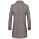 thumbnail image 3 of Abrigo de lana a cuadros para hombre Abrigo de invierno de lana de corte entallado Abrigo de invierno de longitud media para hombre, 3 of 5