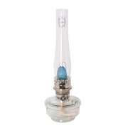 Aladdin Genie III Oil Lamp, Indoor Emergency Lighting for Shelf, Table or Hanging, Clear Glass Bowl with Nickel Burner
