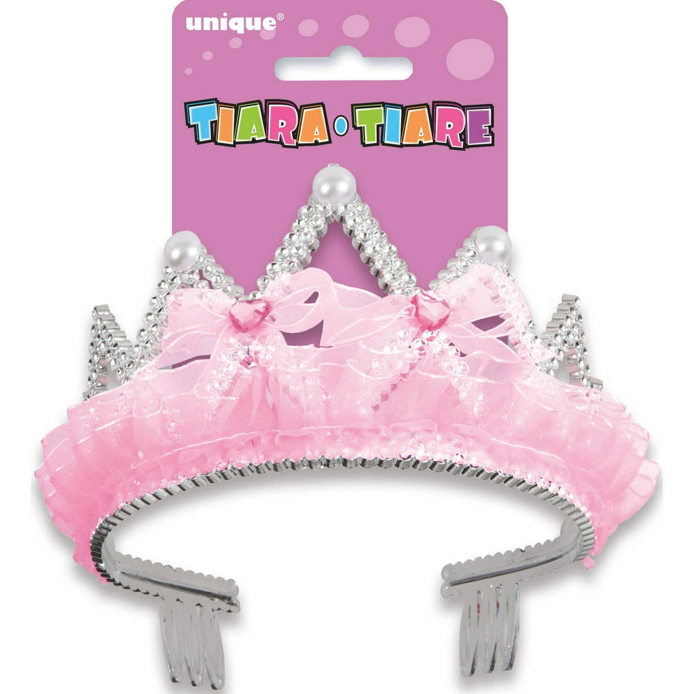 Pink Bows and Ribbon Plastic Princess Tiara - Walmart.com - Walmart.com