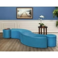 thumbnail image 3 of Regency Aurora Curved Vinyl Ottoman (Set of 2)- Peacock Teal, 3 of 4