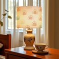 thumbnail image 3 of Linen Drum Lampshades Hand drawn modern doodle seamless Pastel grunge 13"x13"x10" Light Shade for Table Lamps Floor Lamp Shades Lampshade Replacement Assembly Required, 3 of 8