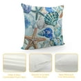 thumbnail image 4 of Shiartex  Nautical Coastal Coral Pillow Covers ，Blue Throw Pillow Covers Seashell Starfish Pillow Covers Square Cushion Covers for Couch Home Sofa Bedroom Living Room, 4 of 5