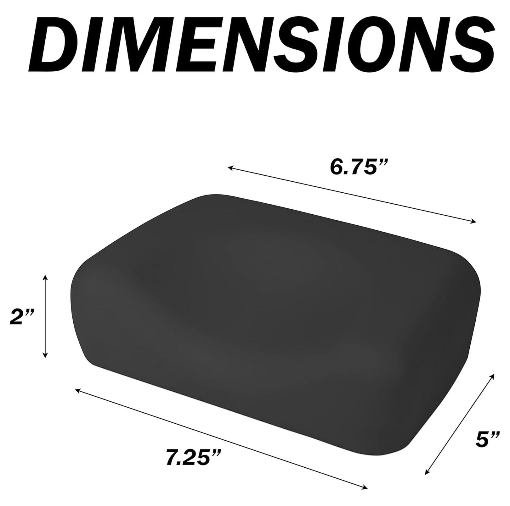 Deluxe Black Contour Tanning Bed Pillow Closed Cell