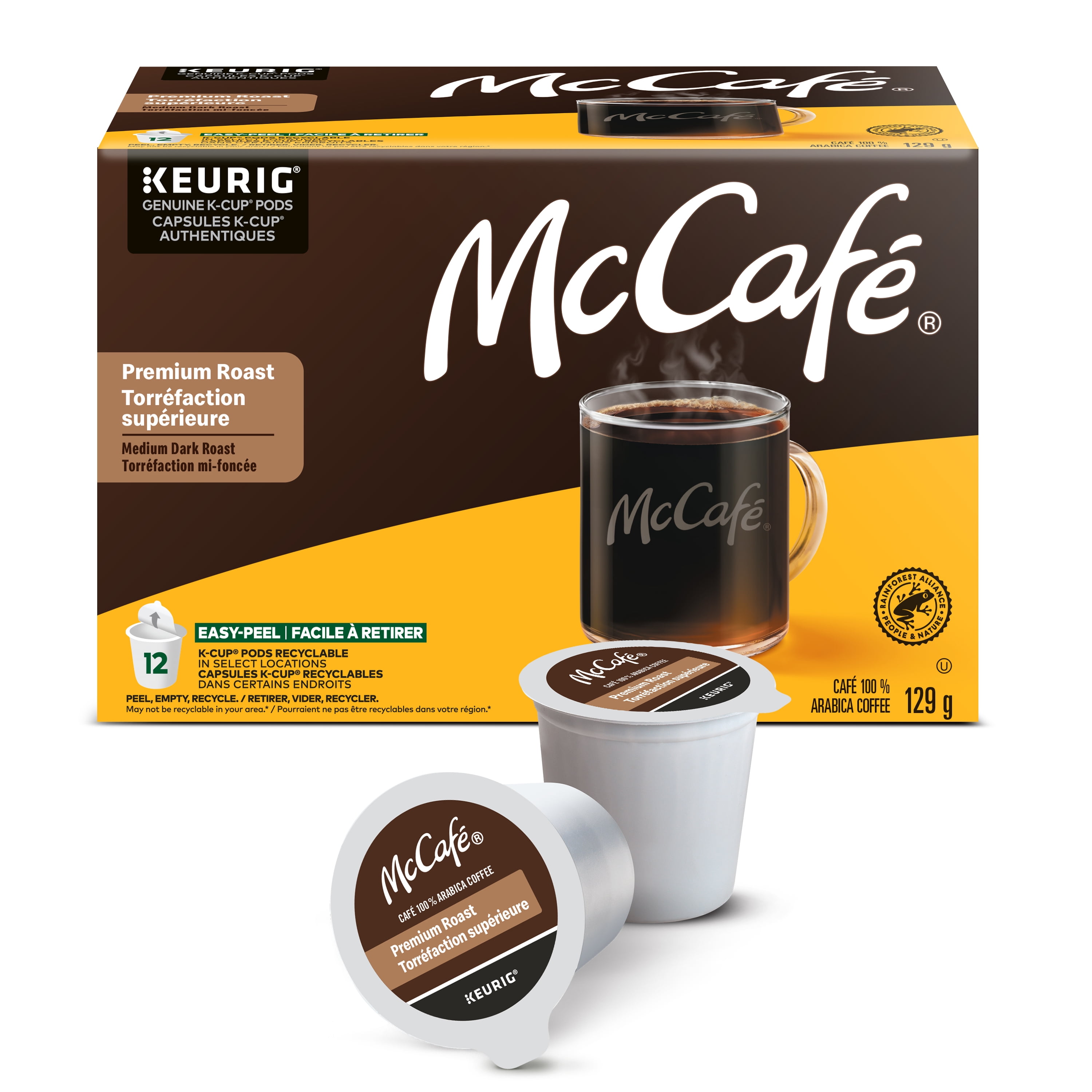 Capsules K-Cup de café de qualité supérieure McCafé, torréfaction mi-foncée Boîte de 12