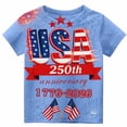 thumbnail image 2 of CHENge 250 Years USA Shirt for Kids 1776 American Flag Graphic Shirt Boys Girls Patriotic Short Sleeve 4th of July Tee Top,13-14 Years, 2 of 5