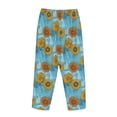thumbnail image 5 of Xecao Sunflowers Women's Straight Lounge Pajama Pants: The Epitome of Relaxed Sleepwear, 5 of 9