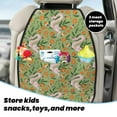 thumbnail image 5 of Naloa Snake And Floral 2Pcs Anti-Kick Back Seat Cover Kick Mat, Car Seat Protector with 3 Storage Pockets, 5 of 8
