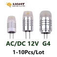 thumbnail image 2 of MINI luces LED G4 COB para coche, lámpara estroboscópica de alta eficiencia de luz, 1-10 uds, CC/CA, 12V, 2W, 3W, para cocina, estudio, inodoro, 2 of 4