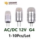thumbnail image 2 of MINI luces LED G4 COB para coche, lámpara estroboscópica de alta eficiencia de luz, 1-10 uds, CC/CA, 12V, 2W, 3W, para cocina, estudio, inodoro, 2 of 4