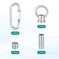thumbnail image 3 of M10 Fine Thread Lamp Female Loop Holder with M12 Adapter Chain Quick Link, 132 lbs Load Silver Tone Pack of 2, 3 of 7