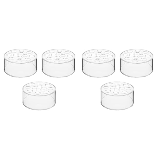 6 Piezas de Centro de Mesa Floral Acrílico para Decoraciones de Mesa de Comedor, Florero Redondo de Boda, Jarrones de Centro de Mesa con 12 Agujeros