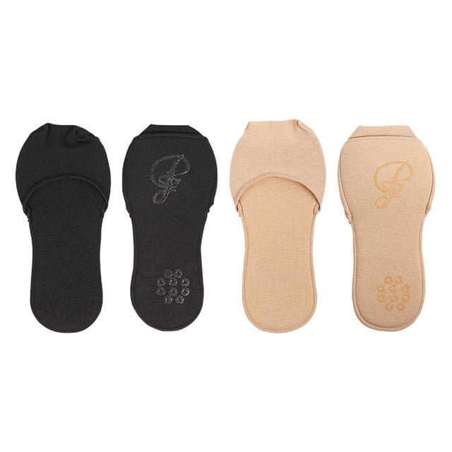 2 pares de plantillas cortas antideslizantes para calcetines, soporte para los dedos del pie