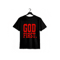 thumbnail image 1 of T - shirt featuring bold “GoD FiRST” slogan, for faith - centered fashion, 1 of 6