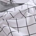 thumbnail image 2 of Ropa de cama, edredón moderno a cuadros en blanco y negro, 100% microfibra, edredón con fundas de almohada, 2 of 5