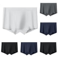 thumbnail image 3 of Gifts for Family Clearance Men's Underwear Briefs Soft Comfy Digital Solid Breathable Close Fitting Underpants Comfortable Boxers Gray L, 3 of 3