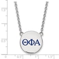 thumbnail image 2 of Sterling S. Rh-plated LogoArt Theta Phi Alpha Large Enl Pend With Necklace; 18 inch; for Adults and Teens; for Women and Men, 2 of 2