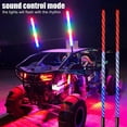 thumbnail image 4 of Whip Lights, RGB LED Whip Light with App and Remote Control, 300 Patterns 366 Modes 32 Brightness 10 Speed, Spiral Chasing Lighted Antenna Whip for UTV ATV Off Road Truck, 4 of 7