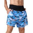 thumbnail image 1 of Pantalones cortos deportivos para hombre con cintura ancha de bolsillo de secado rápido MABOTO Azul/M, 1 of 7