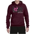thumbnail image 2 of Wild Bobby, Loved John 3:16 Inspirational/Christian Unisex Graphic Hoodie Sweatshirt, Maroon, Small, 2 of 6