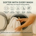 thumbnail image 6 of Luxury  Cotton Muslin Blanket Queen Size, 4 Layer Oversized 90x90 Fits Upto Full Size Bed, Layering Winter Blankets for Bed, Soft Cotton Gauze Quilt, All Season White Bedding, 6 of 7