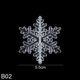 thumbnail image 3 of 10 piezas de copos de nieve de cristal para Navidad, adornos de acrílico transparente para copos de nieve, decoración colgante para árbol de Navidad DIY para fiestas de Año Nuevo, 3 of 5