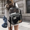 thumbnail image 6 of PVC Transparent Backpacks Clear Backpack for Travel and Outings Mushrooms and Glittering Stars, 6 of 7