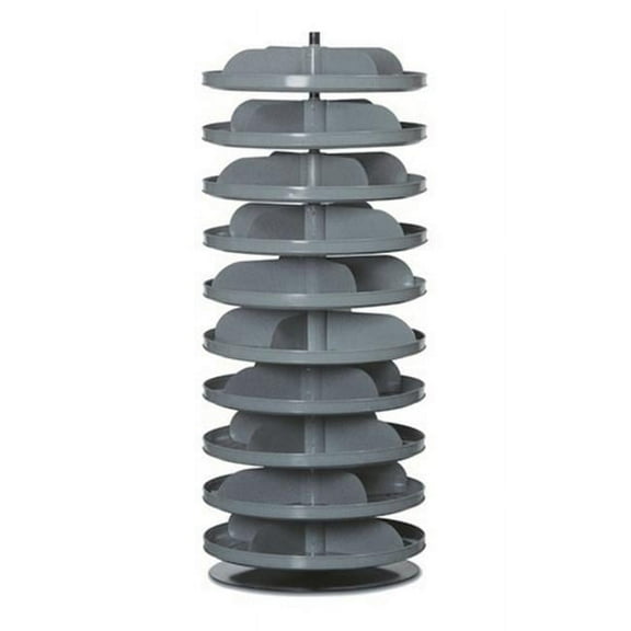 Durham 1110-95 17 in. No. 95 Rotabin Storage 10 Revolving Shelves, Gray