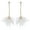 White, variant on Grandest Birch 1Pair Drop Earrings Flower Petals Pendant Ear Decoration Alloy Women Long Dangle Earrings for Birthday Party Resin,