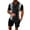 Black, variant on VBTAPA 2 Piece Summer Outfits for Men Short Sleeve Polos Shirts and Shorts Set Color Block Print Casual Tracksuit Beach Vacation Suit Black M