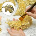 thumbnail image 3 of 200 PCS Gold Sheets Gold Foil for Art Gilding Flakes Multipurpose Gold Leaves Flakes Gold Flakes 8.5 X 8 cm, 3 of 5