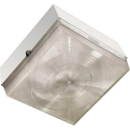 

Dabmar Lighting DW6628-BZ-277 9.69 x 9.69 x 5.38 in. 2 x 32 watts Polycarbonate Surface Mounted Ceiling Fixture with PLQ32 Flourescent Lamp White