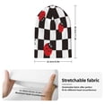 thumbnail image 2 of Hirioo Ladybugs Of Black And White Checkers for Men's Knit Cuffed Beanie for Outdoor Activities Unisex, 2 of 6