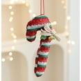 thumbnail image 4 of NWOKYZGH Farmhouse Christmas Burlap Candy Cane Christmas Tree Hanging Ornaments Decoration, 4 of 4