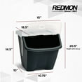 thumbnail image 3 of Redmon Bac de Rangement Empilable 10 Gallons avec Couvercle Rabattable en Plastique, Noir, 3 of 11