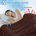 thumbnail image 3 of Solid Brown Cooling Blanket,Lightweight Breathable Summer Throw Blanket with Double Sided Cold Effect,Vintage Minimalism Abstract Denim Pattern Picnic Blankets Bed Sheet for Hot Sleepers 30"x40", 3 of 8