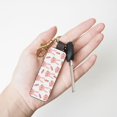 thumbnail image 4 of Wukai Rabbit Is And Carrots Print Leather Car Keychain, Universal Key Fob Keychain, Leather Key Chain Holder for Men and Women,360 Degree Rotatable, 4 of 5