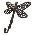thumbnail image 3 of Set Of 2 Rustic Cast Iron Dragonfly with Scrollwork Filigree Wings Wall Hooks, 3 of 10