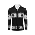 thumbnail image 4 of xiaxaixu Cardigan de Noël pour Homme Décontracté à Manches Longues Col Châle Chandail à Imprimé Renne Flocon de Neige Hauts Tricotés, 4 of 6