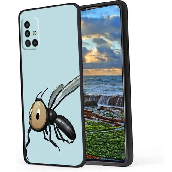 Bugs-Insects-35 Phone Case, Degined for Samsung Galaxy A71 4G Case Men Women, Flexible Silicone Shockproof Case for Samsung Galaxy A71 4G