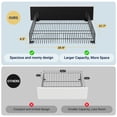 thumbnail image 5 of Allewie Modern King Size Platform Bed Frame with 4 Storage Drawers and Velvet Upholstered Headboard, Wooden Slats Support, White, 5 of 8