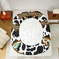 thumbnail image 5 of Castle Fairy Cow Print 3Pcs Twin Sheet Sets for Teens Women Men,Bohemian Aztec Twin Fitted Sheet,Exotic Style Breathable Flat Sheet,Super Cozy Room Decor, 5 of 7