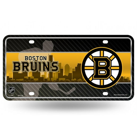 Boston Bruins Metal License Plate