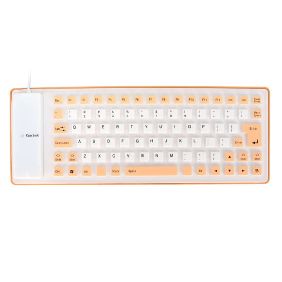 Soft Silicone Keyboard, 85 Keys Silicone Keyboard Silent Rollable Keyboard for PC, with Convenience, and Space saving Function