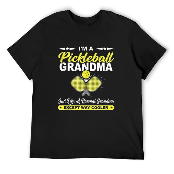 Mens Funny Pickleball Grandma Pickleball Player Gift T Shirt Black Small