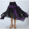 thumbnail image 3 of Womens Adults Circle Ballroom Waltz Paso Doble Flamenco Modern Long Dance Skirts, 3 of 3