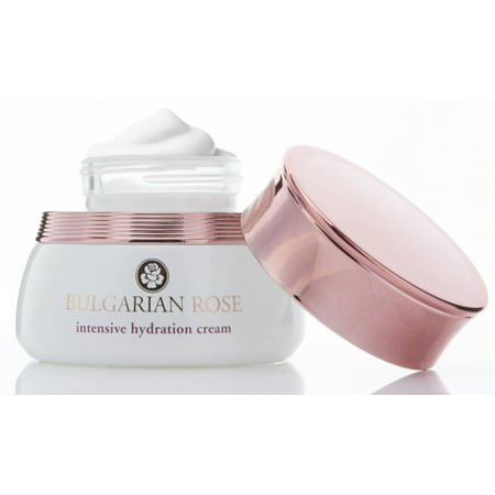 1.7 fl oz Bulgarian Rose Intensive Hydrating Face Cream with Vitamin C, Hyaluronic Acid, Probiotics and Cica.  Anti-aging cream for Wrinkles, Dark Spots, Uneven Skin Tone, Dry