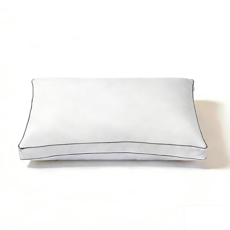 Goose Down Pillow Standard Size - 3-chamber Gusseted Design For Balanced Neck Support Luxury Hotel Collection Bed Soft Medium Side Back Sleepers 1 Pack (20" X 26")