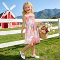 thumbnail image 6 of Ttyddzy Woman' Casual-Dresses Sleeveless Camisole A-Line Dress for 2Y-7-8Y，Water Lily Leaves -a, 6 of 8
